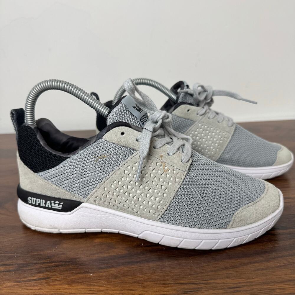 Supra scissor skateboarding shoes women’s size 8 white gray